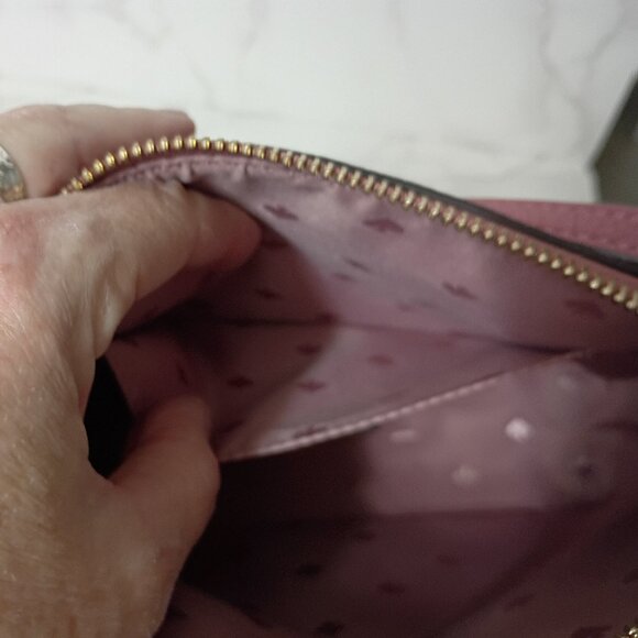 KATE SPADE Hanna Blackberry Pebbled Leather Crossbody Bag with Charm - EUC - Picture 6 of 7